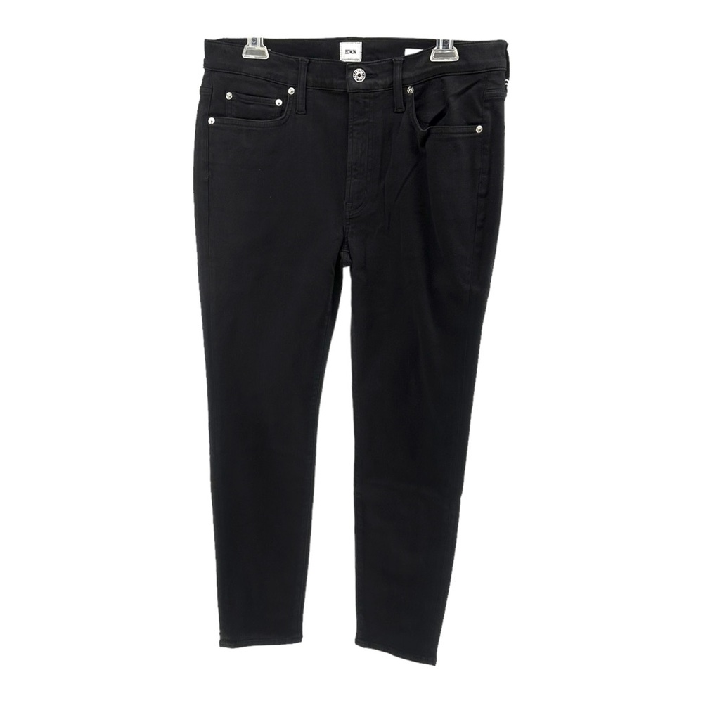 Edwin NWT Women’s 32 Black Pixie Skinny Jeans Pants Trousers Casual 9” Mid Rise